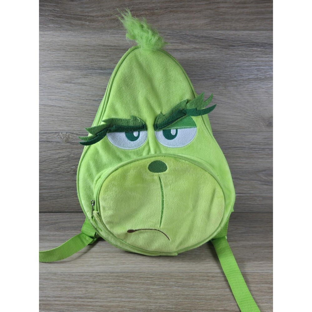 Dr. Seuss The Grinch Green Adjustable Backpack Christmas. Illumination. Movie